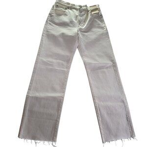 Madewell Women 90s Straight Crop White Cotton Denim Jeans Size 27